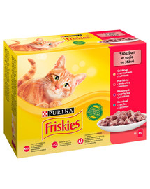 FRISKIES mėsos miksas Mulipack 72x85gdrėgnas kačių maistas