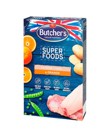BUTCHER'S Superfoods Treats  Skanėstai su antėna ir apelsinais 320 g