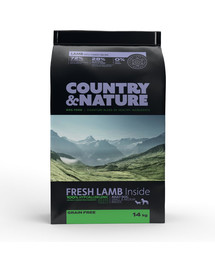 DR PETCARE Country&Nature Lamb with Turkey Recipe 14 kg Maistas mažų ir vidutinių veislių ėriukų ir kalakutų šunims