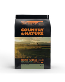 DR PETCARE Country&Nature Turkey with Vegetables Recipe 9 kg Mažų veislių šunų maistas kalakutiena ir daržovės