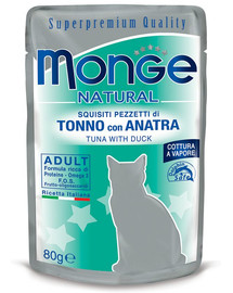 MONGE Šlapias katės tuno maistas su antiėna 80 g