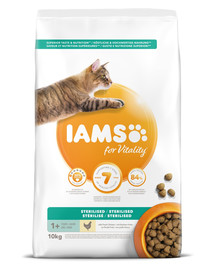 IAMS for Vitality suaugusioms katėms po sterilizavimo 10 kg su sumažintu riebalų kiekiu