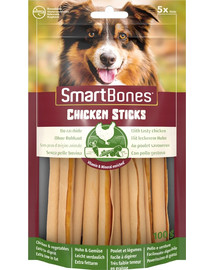 SmartBones Chicken Sticks 5 vnt kramtukas šuniukams su vištiena + PET NOVA DOG LIFE STYLE kamuoliukas ežiukas, 6,5 cm raudonas
