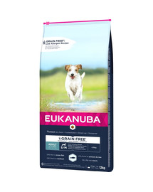 EUKANUBA Grain Free maistas suaugusiems mažų ir vidutinių veislių šunims 12 kg