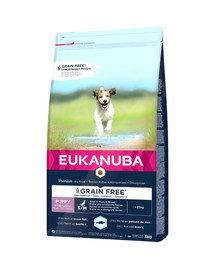 EUKANUBA Grain Free pašaras mažų ir vidutinių veislių šuniukams 3 kg