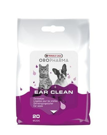 VERSELE-LAGA Oropharma Ear Clean 20 vnt ausų servetėlės ​​katėms ir šunims