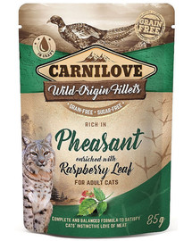 CARNILOVE Pheasant & Raspberry leaves 24 x 85 g fazanai ir aviečių lapai