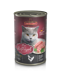 LEONARDO Quality Selection paukštiena katėms 6 x 400 g