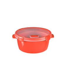 CURVER Steamer MicroWave Maisto indas su dangteliu 1,6 l raudonas