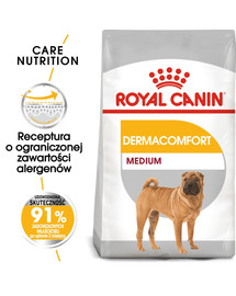 ROYAL CANIN Medium Dermacomfort 12 kg sausas maistas suaugusiems vidutinių veislių šunims su jautria oda