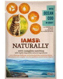 IAMS Naturally Adult Cat with Ocean Cod in Gravy 85 g