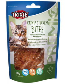 TRIXIE Catnip Chicken Bites skanėstas katėms su vištienos krūtinėle ir katžole 50 g