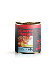 COUNTRY&NATURE Jautienos ir daržovių drėgnas maistas be grūdų 410 g
