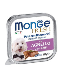 MONGE Fresh Šunų maistas paštetas su ėriena 100g