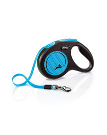 FLEXI New Neon M Tape 5 m blue automatinis pavadėlis