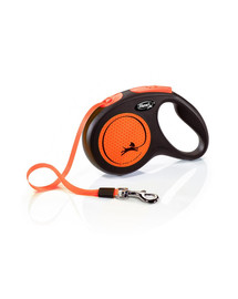 FLEXI New Neon M Tape 5 m orange automatinis pavadėlis