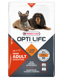 VERSELE LAGA Opti Life Adult Digestion mini ėdalas mažų veislių šunims jautriai virškinimo sistemai 7,5 kg