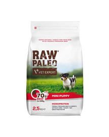 VETEXPERT Raw Paleo Beef puppy mini 2,5kg mažų veislių šuniukams
