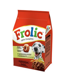 FROLIC 5x750g - sausas šunų maistas su jautiena, daržovėmis ir grūdais