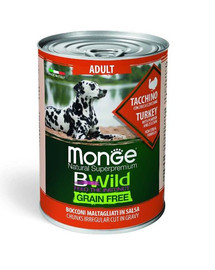 MONGE BWild grain free Šunų maistas su kalakutiena 400g