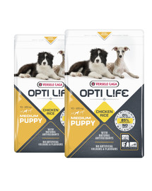 VERSELE-LAGA Opti Life Puppy MediumVidutinės veislės šuniukų naminiai paukščiai 25 kg (2 x 12,5 kg)