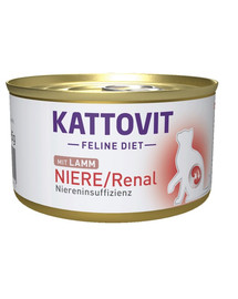 KATTOVIT Feline Diet Niere/Renal Lamb su ėriena 85 g