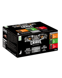 CRAVE Dog Dose Mixed Multipack 6x400 g