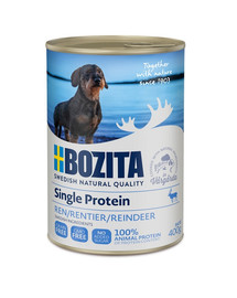 BOZITA Reindeer Singleprotein 400 g monoproteinų maistas su šiaurės elniais
