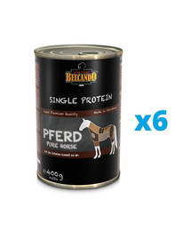 BELCANDO Single Protein arkliena  6x400 g šlapias šunų maistas