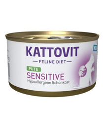 KATTOVIT Feline Diet Sensitive Turkey su kalakutiena 85 g