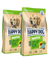 HAPPY DOG NaturCroq jautiena / ryžiai 30 kg (2 x 15 kg)
