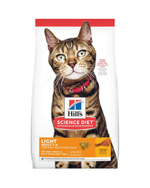HILL'S Science Plan Feline Adult Light Chicken 10 kg kastruotoms katėms su vištiena