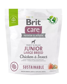 BRIT Care Sustainable Junior Large Breed su vištiena ir vabzdžiais 1 kg