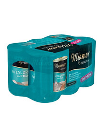 MIAMOR Trinkfein Tunų sriuba katėms 24 x 135 ml