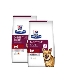 HILL'S Prescription Diet i/d Activ Biome Digestive Care Chicken Dog jautrios virškinimo sistemos šunims 24 kg (2x12 kg)