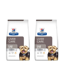 HILL'S Prescription Diet Canine l/d Liver Care šunims, turintiems kepenų problemų, 20 kg (2x10 kg)