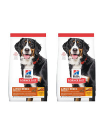 HILL'S Science Plan Adult Dog Large Dry Chicken su vištiena didelėms veislėms 28 kg (2x14 kg)