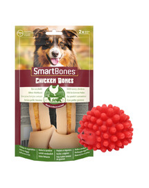 SMART BONES medium kramtomasis kaulas šunims vištiena x 2 + žaislas
