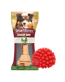 SMART BONES large kramtomasis kaulas šunims vištiena x 2 + žaislas