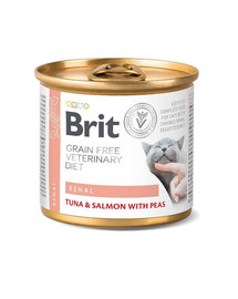 BRIT Veterinary Diet Renal Tuna&Salmon&Pea katėms 200 g