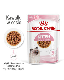 ROYAL CANIN Kitten Instinctive 24x85 g šlapias maistas padaže kačiukams iki 12 mėnesių
