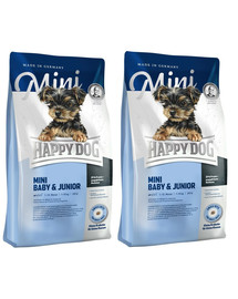 HAPPY DOG Mini Baby & Junior 29 16 kg (2 x 8 kg) sausas maistas mažų veislių šuniukams