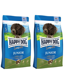 HAPPY DOG Sensible Junior Lamm 20 (2 x 10 kg) jauniems šunims su ėriena