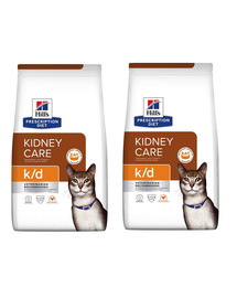 HILL'S Prescription Diet Cat K/D Kidney Care 6 kg (2 x 3 kg)