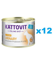 KATTOVIT Feline Diet Urinary Vištiena 12 x 185 g