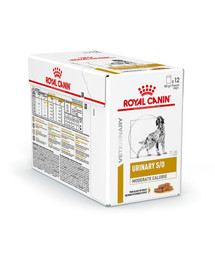 ROYAL CANIN Dog Urinary S/O Moderate Calories 24 x 100 g sumažinto kaloringumo šlapias maitas suaugusiems šunims, turintiems šlapimo takų sutrikimų