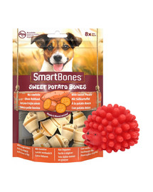SMART BONES mini skanėstai kauliukai šunims saldžiosios bulvės x 2 + žaislas