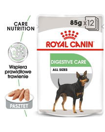 ROYAL CANIN CCN Digestive Care šlapias maistas - paštetas suaugusiems šunims su jautriu virškinamuoju traktu 48 x 85 g