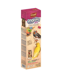 Vitapol Smakers Long mix 3in1 skanėstai su laukinėmis sėklomis, miško vaisiais, morkomis kanarėlėms ir zebrinėms amadinoms 150 g