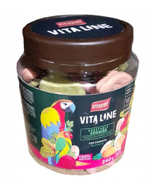 VITAPOL Daržovių sausainiai papūgoms indelis 240 g